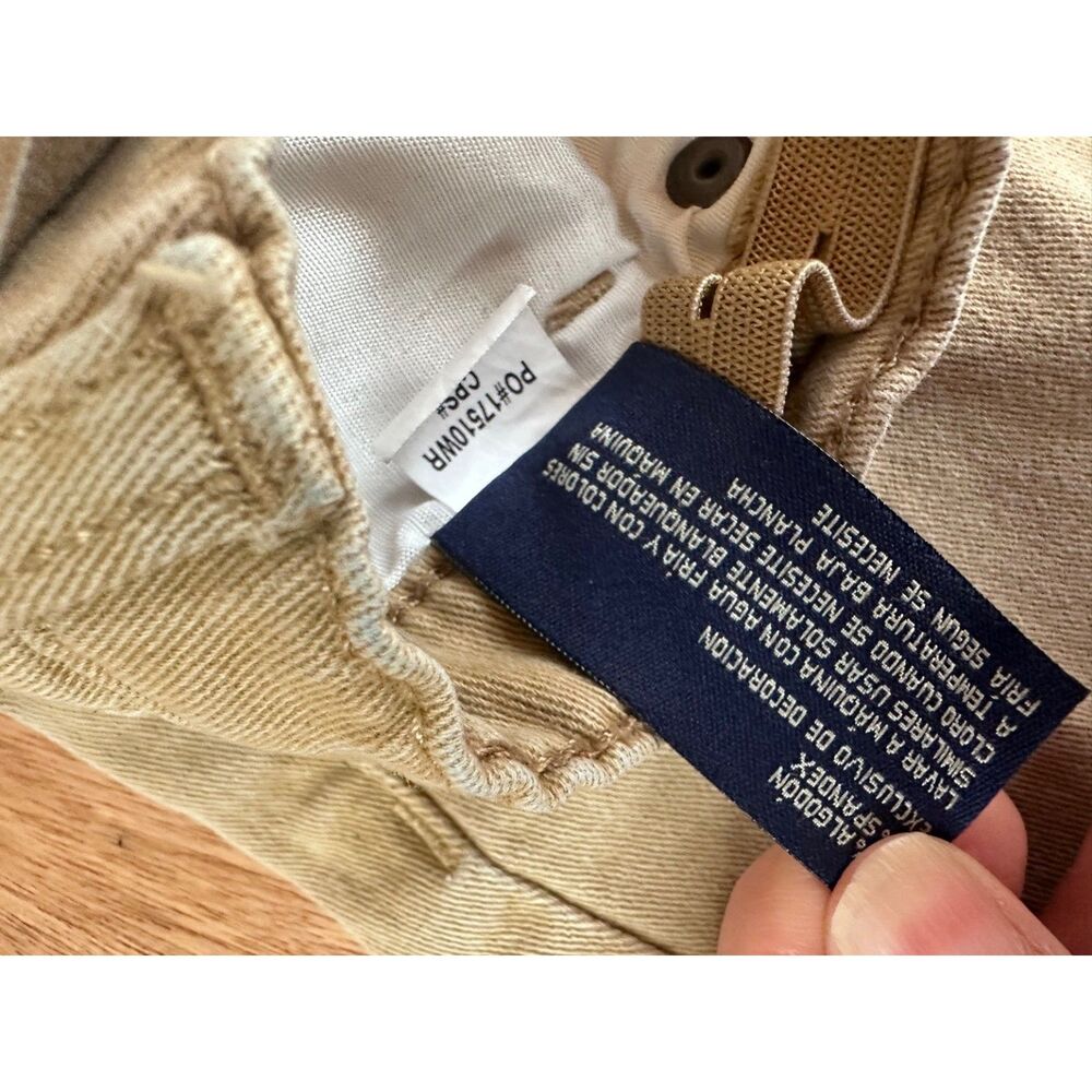 U.S. Polo Assn Kids Pants 7 Khaki Adjustable Waist Straight - Picture 6 of 7